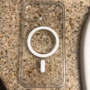 APPLE | IPhone 14 Clear Protective Phone Case with White Accents